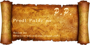 Predl Palóma névjegykártya